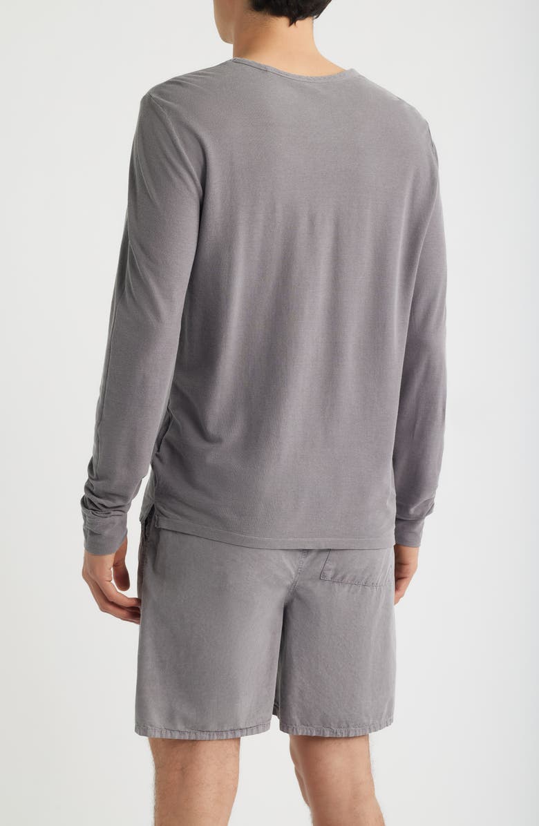 ALEX CRANE Long Sleeve Organic Cotton Crewneck T-Shirt, Alternate, color, Silver