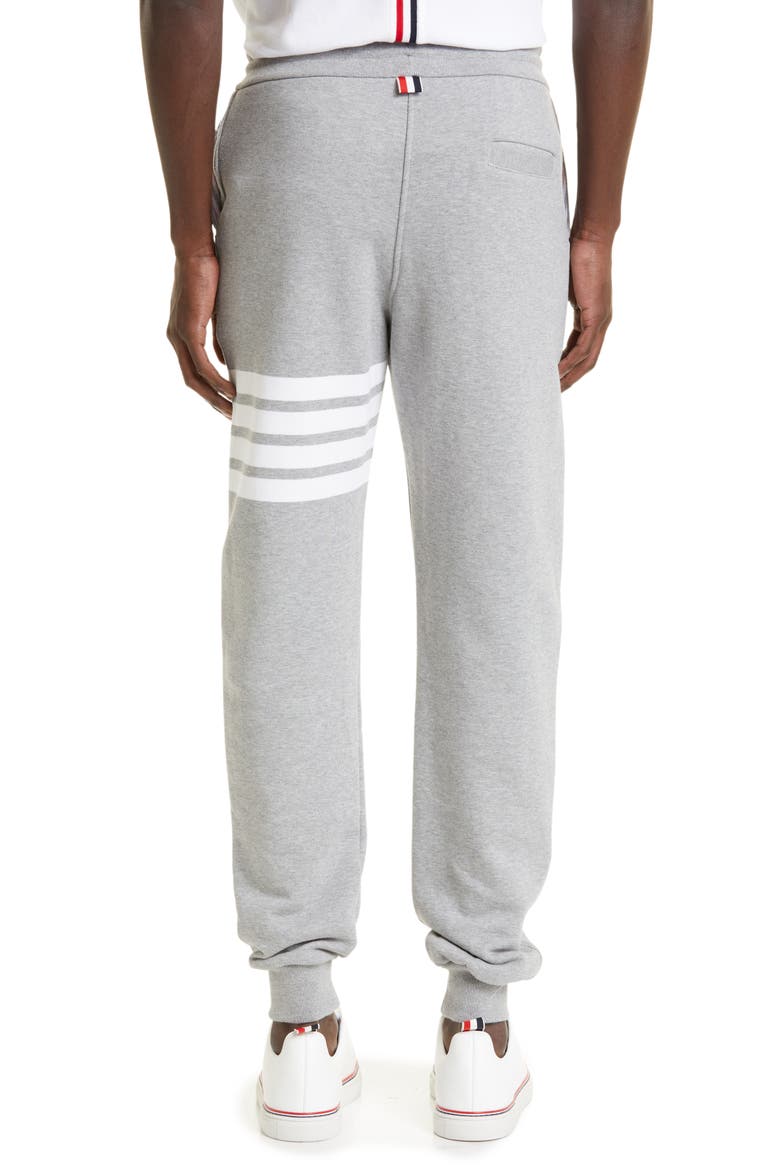 Stripe Jogger Pants, Alternate, color, 068 - LT GREY HTR/OPTIC WHITE