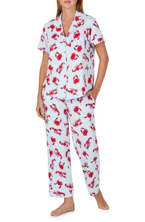 print crop pajamas