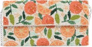 Collection XIIX Orange Beaded Flap Envelope Clutch