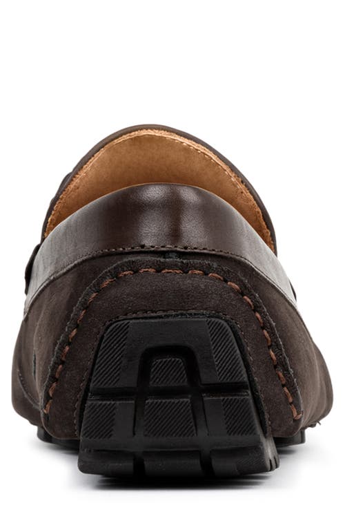 Donald Pliner Damiano Woven Moc Toe Loafer In Dark Brown/dark Brown