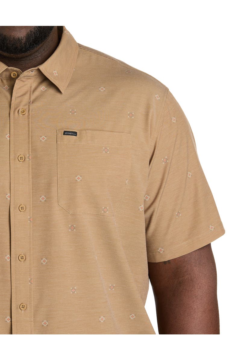 O'Neill Big & Tall TRVLR Series Traverse Performance Sport Shirt V2, Alternate, color, Dark Khaki
