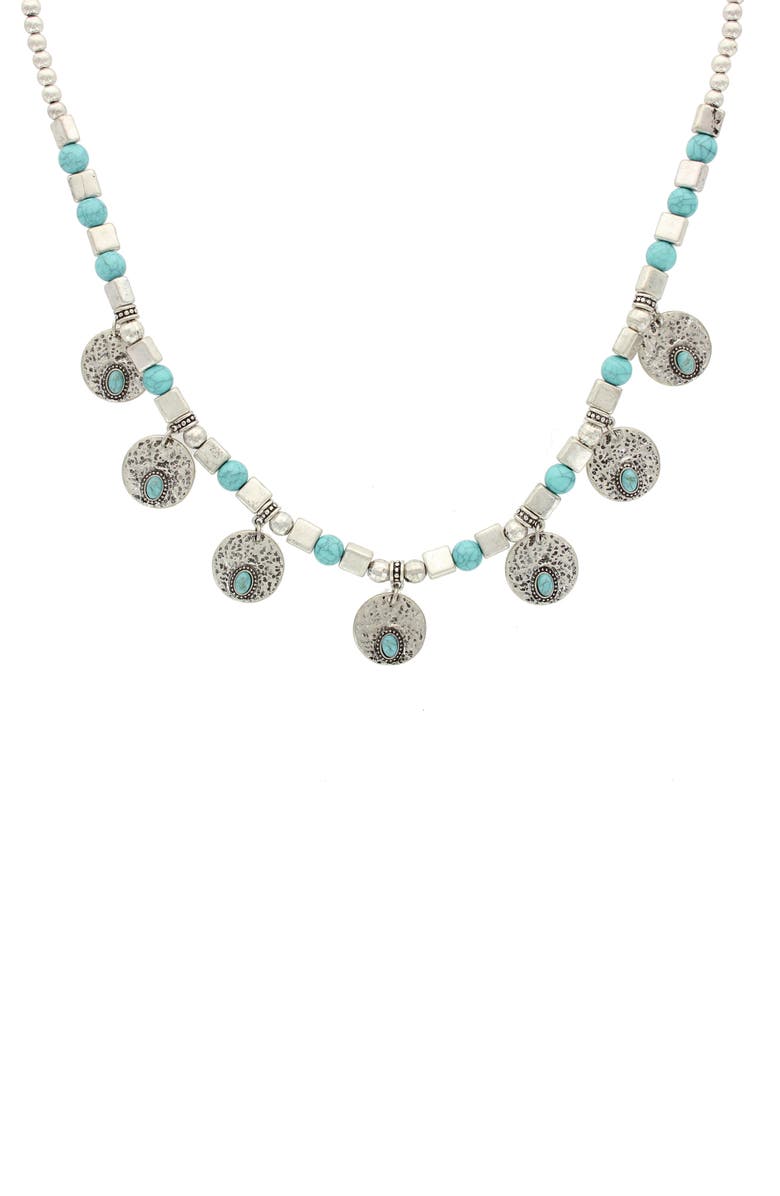 OLIVIA WELLES Cadia Resin Shaker Necklace, Main, color, Blue