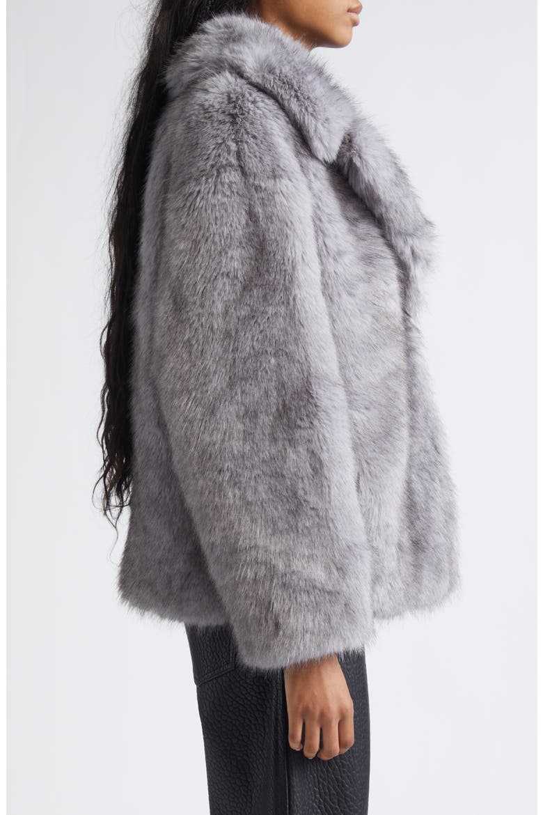Valentina Faux Fur Jacket, Alternate, color, PIGEON GREY