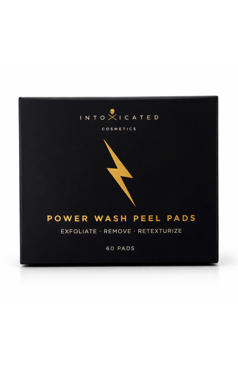 Intoxicated Cosmetics Power Wash Peel Pads | 60 Pads | Multi-Acid | Exfoliating | Cleansing | Retexturizing | AHA | Glycolic & Lactic, Alternate, color, NO COLOR