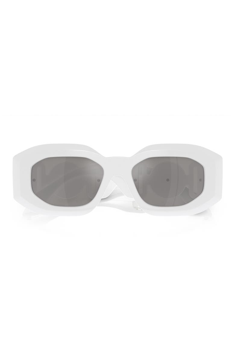 53mm Irregular Sunglasses, Alternate, color, SILVER MIRROR