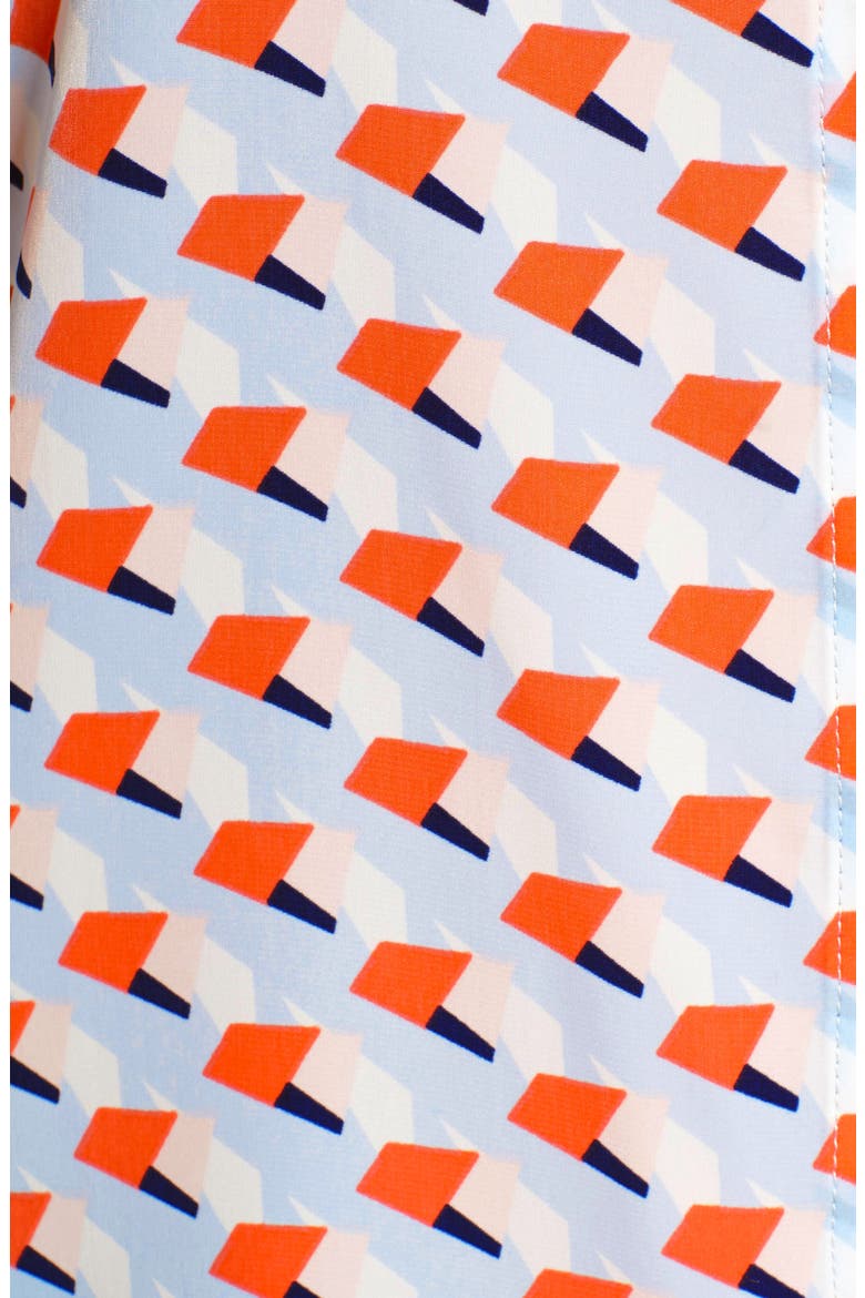 Button Front Print Tank, Alternate, color, BLUE- ORANGE RETRO GEO