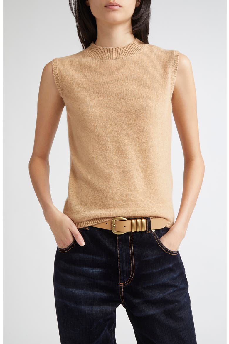 Cashmere Sweater Vest, Main, color, 04NN CAMEL