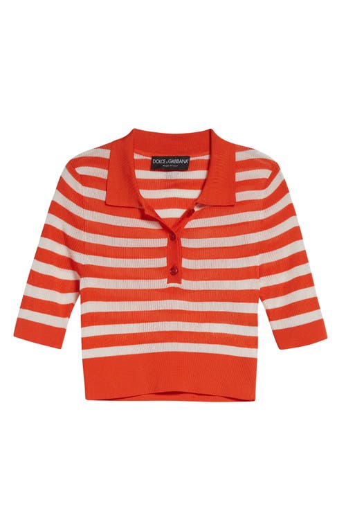 Dolce & Gabbana Dolce&gabbana Stripe Polo Sweater In Multi