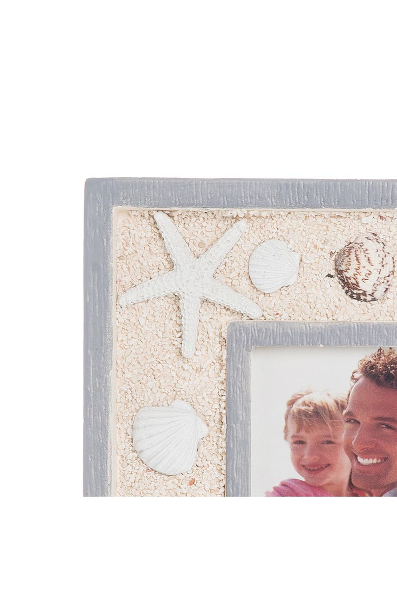 Large Shell & Sand 5X7 Photo Picture Frame, Alternate, color, Gray