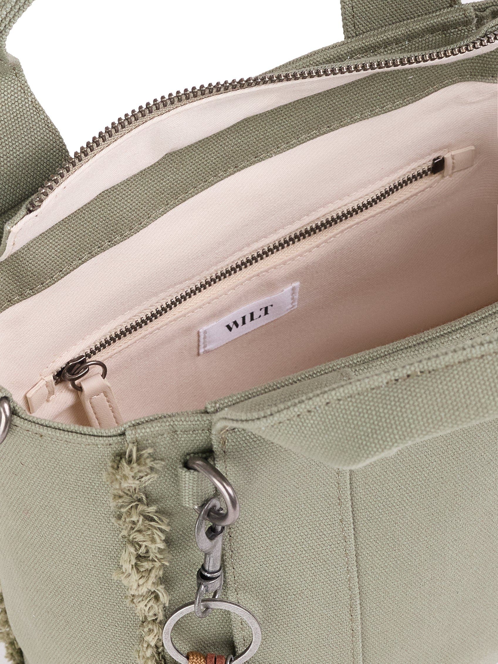 WILT Clothing Selma Frayed Mini Tote, Alternate, color, Army Sage