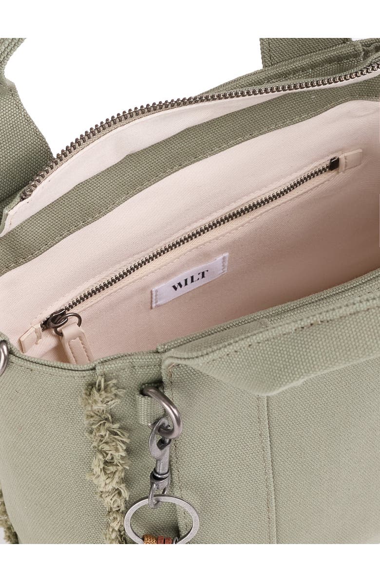 WILT Clothing Selma Frayed Mini Tote, Alternate, color, Army Sage
