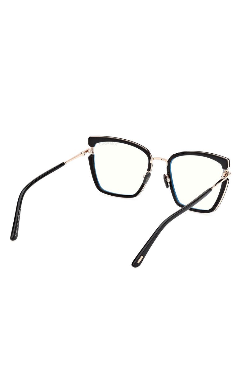 TOM FORD 54mm Butterfly Blue Light Blocking Optical Glasses, Alternate, color,