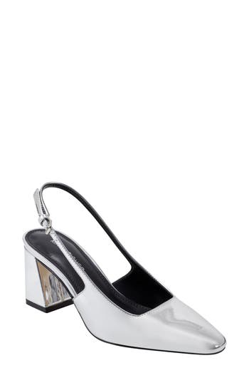 Marc Fisher Lethe Slingback Pump In Silver