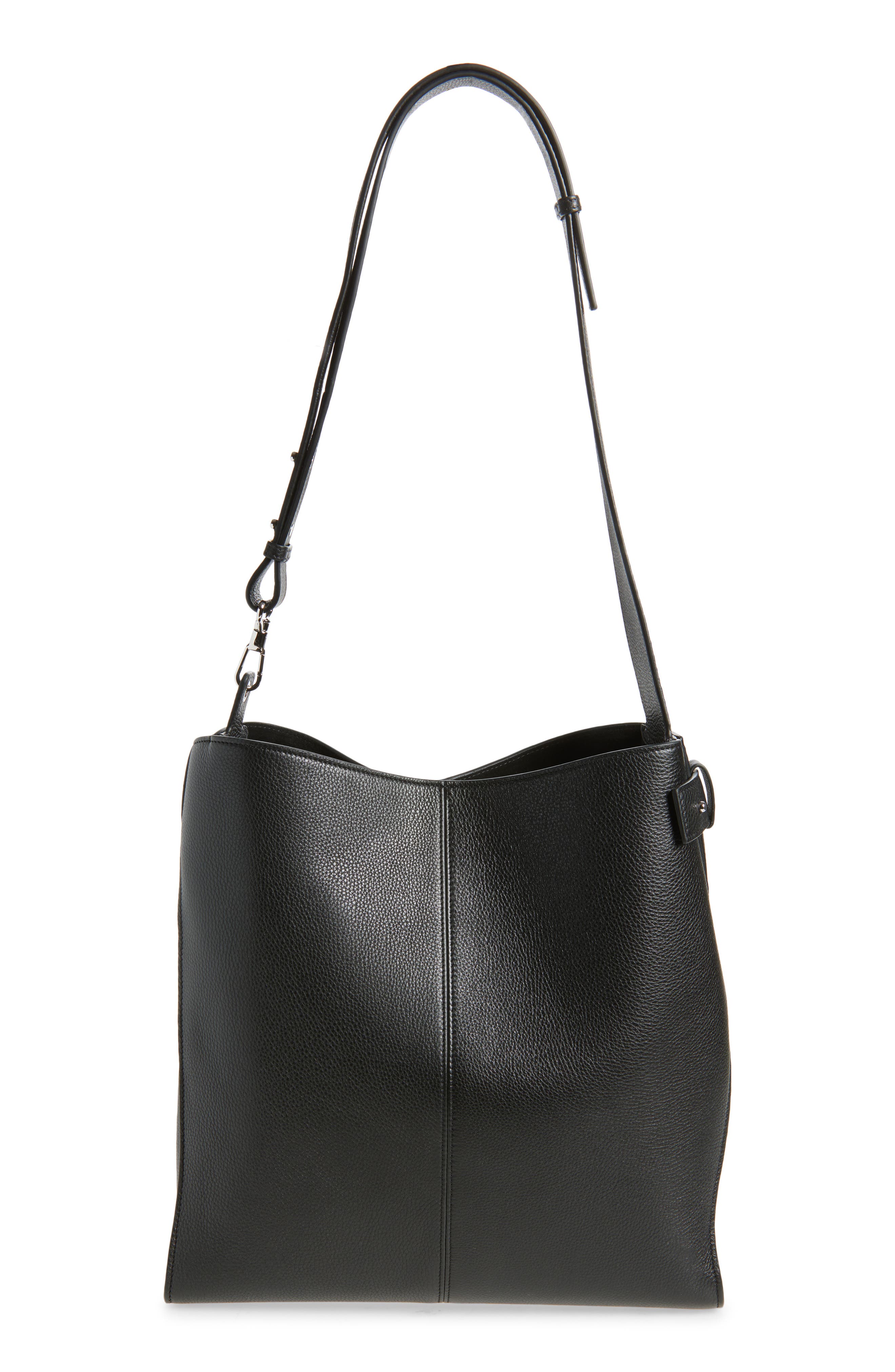 Givenchy Medium Belted Leather Tote, Alternate, color, 001-Black