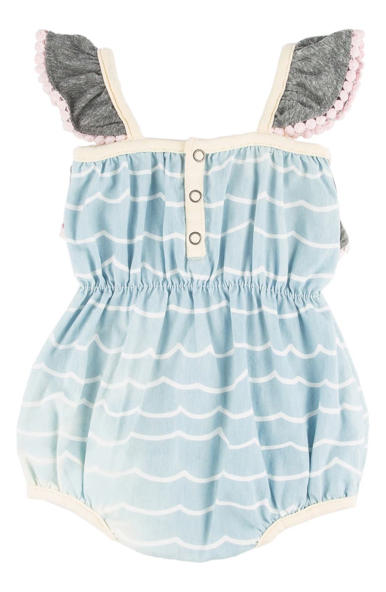 Miki Miette Willow Stripe Tank Cotton Bubble Romper, Alternate, color, Key West
