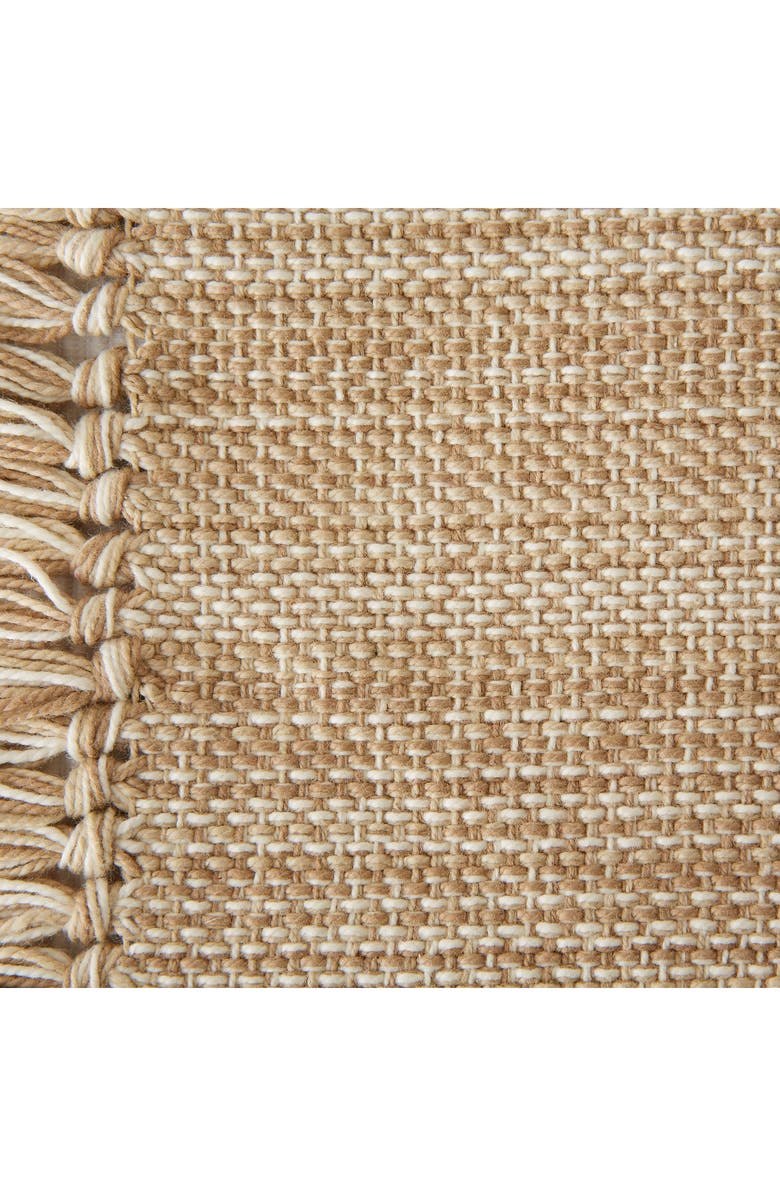 Design Imports Variegated Fringe Set of 4 Placemats, Alternate, color, Tan