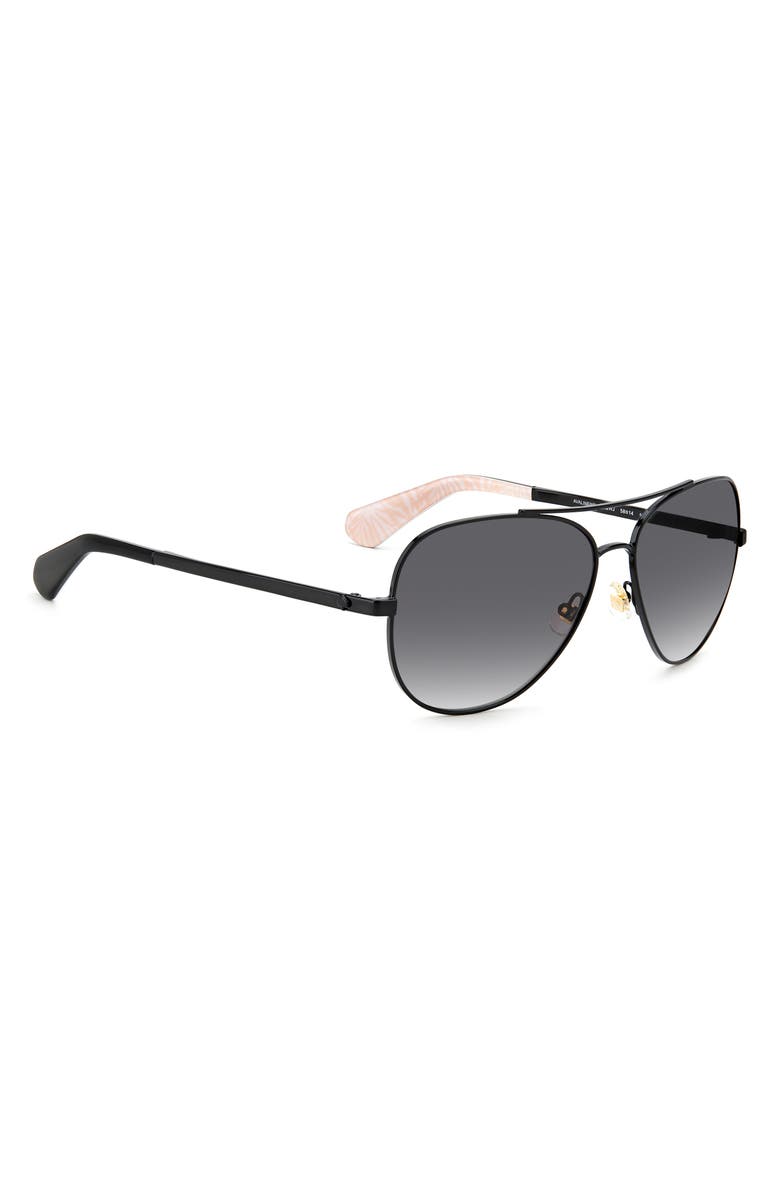 Kate Spade New York avaline 2 58mm polarized aviator sunglasses, Alternate, color,