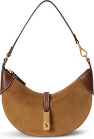 Polo Ralph Lauren Polo ID Mini Suede & Leather Shoulder Bag