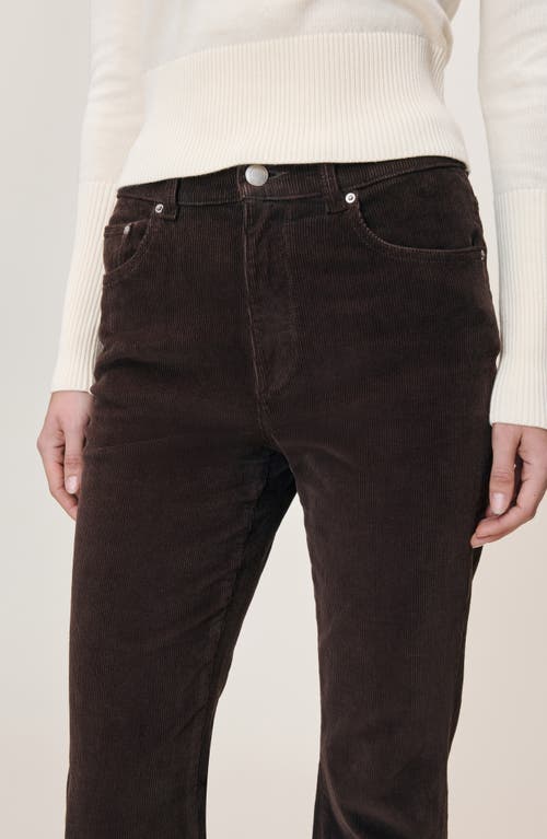 Dl1961 Bridget Boot High Waist Instasculpt™ Cordurory Jeans In Brown