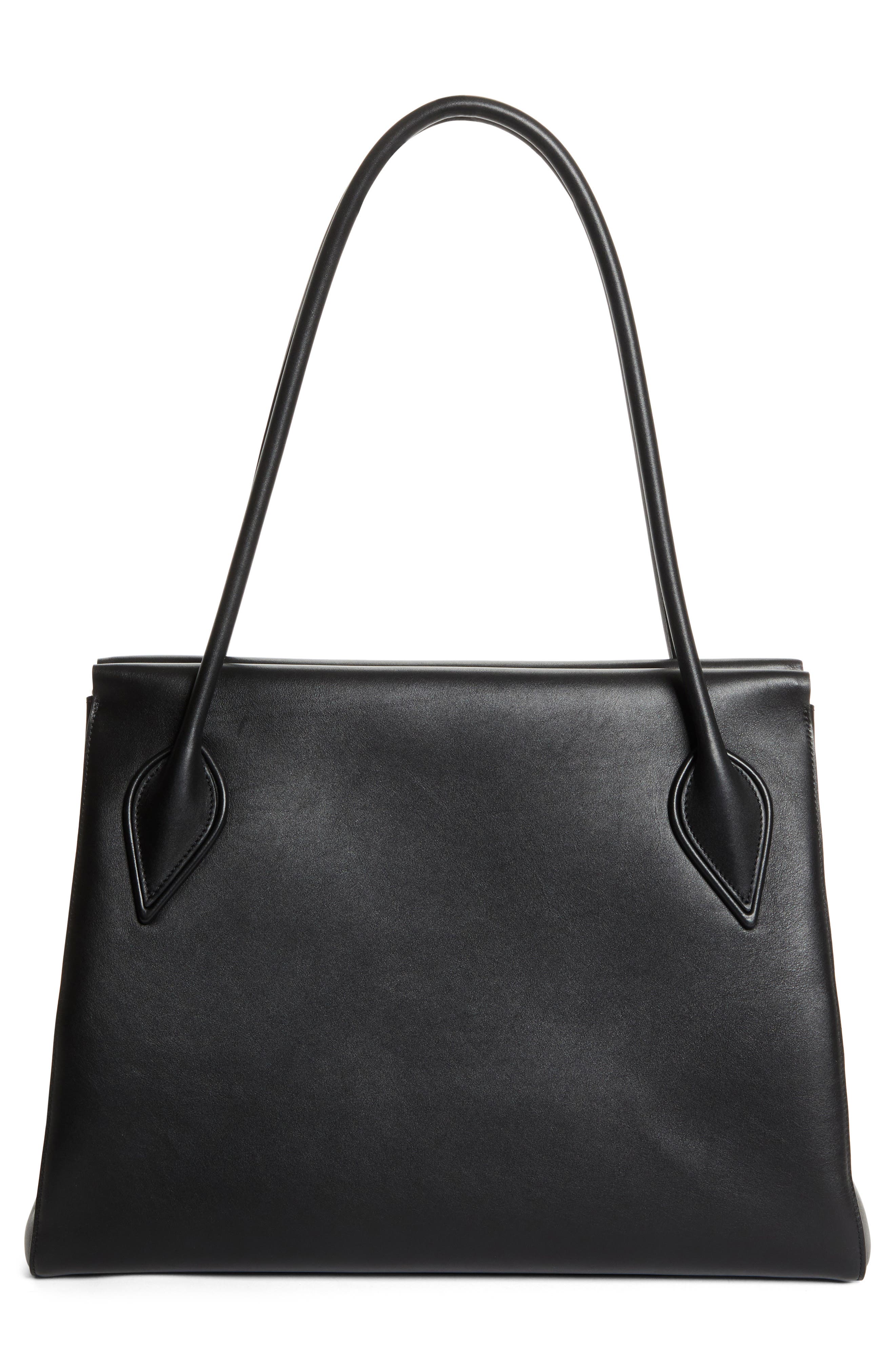 Christian Louboutin Large Calfskin East/West Tote, Alternate, color, Black