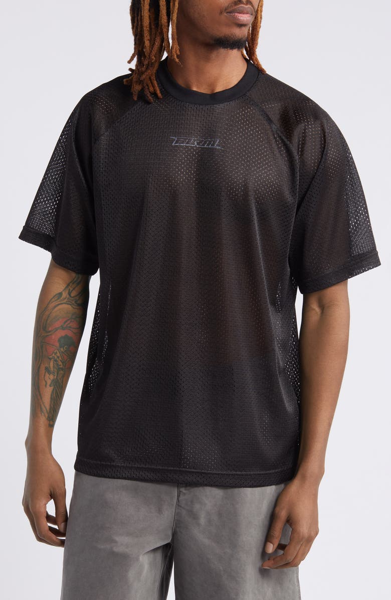 BOILER ROOM Petrol Mesh T-Shirt, Main, color,