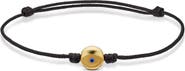 David Yurman Men's Evil Eye Cord Bracelet with 18K Gold & Sapphire