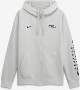 Nike Men's Nike Gray Seattle Seahawks Primetime Club Full-Zip Hoodie