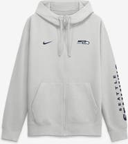 Nike Men's Nike Gray Seattle Seahawks Primetime Club Full-Zip Hoodie