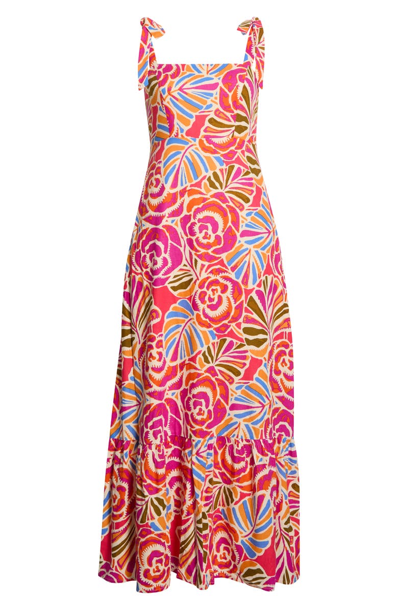 SUGARLIPS Nomi Floral Hendy Tie Strap Maxi Sundress, Alternate, color, 
