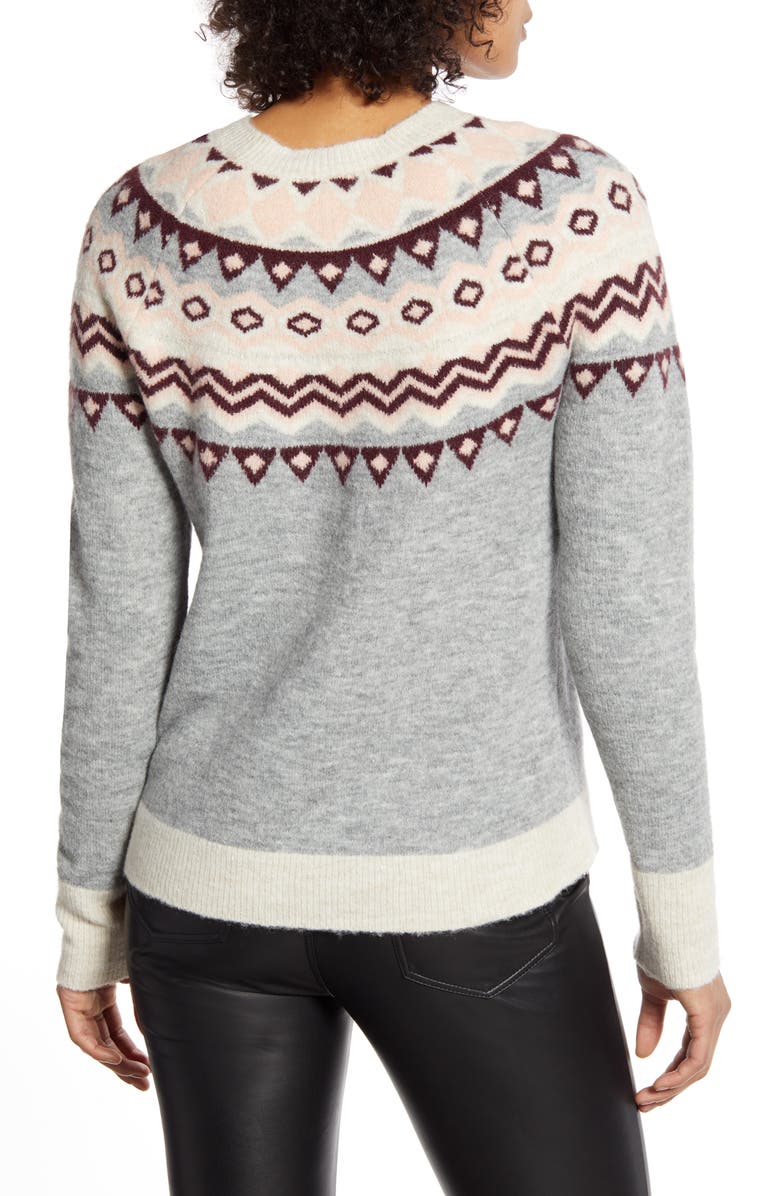 Halogen<sup>®</sup> x Atlantic-Pacific Fair Isle Sweater, Alternate, color,