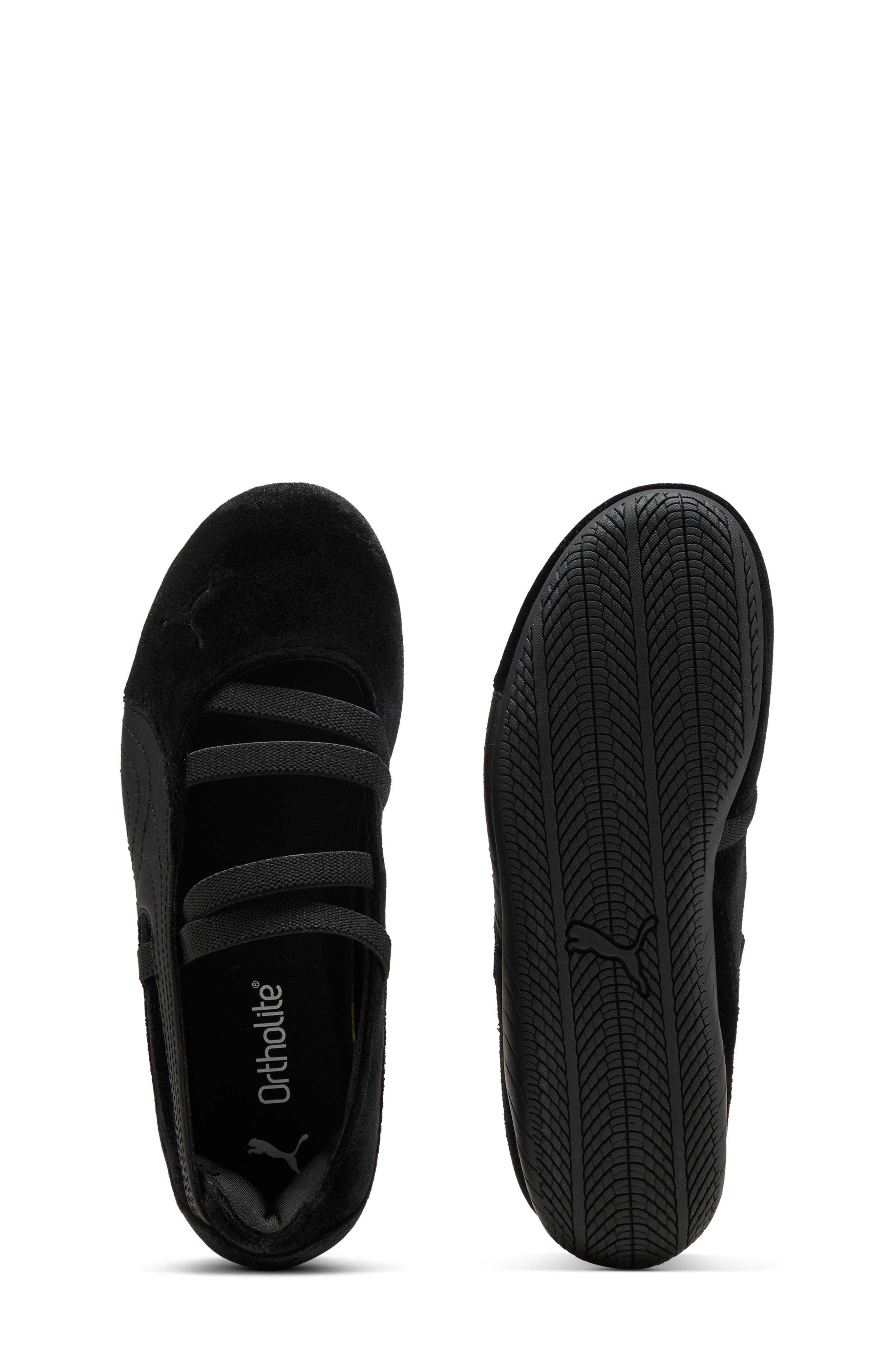 PUMA Kids
 Speedcat Ballet Velvet Sneaker, Alternate, color, Puma Black