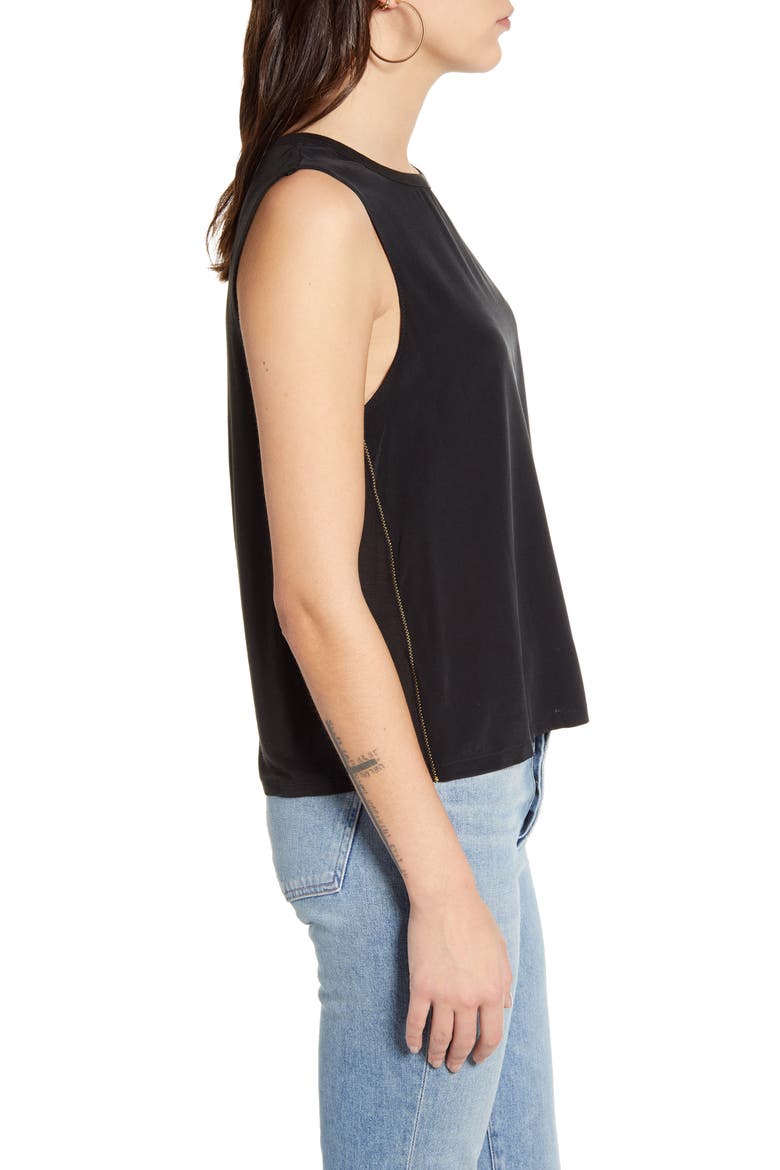 Silk Tank, Alternate, color, BLACK