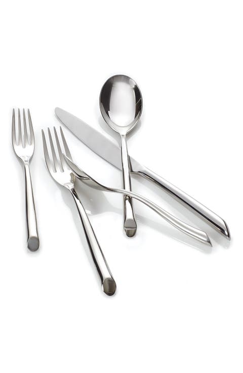 'Frond' 5-Piece Stainless Steel Place Setting