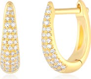 EF Collection Mini Maeve Diamond Huggie Hoop Earrings