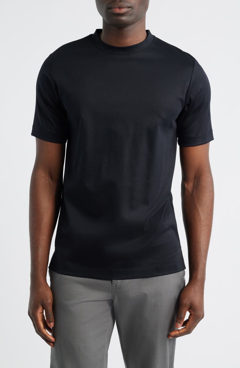 Aurélien AUR1 Solid Cotton T-Shirt, Main, color, Black