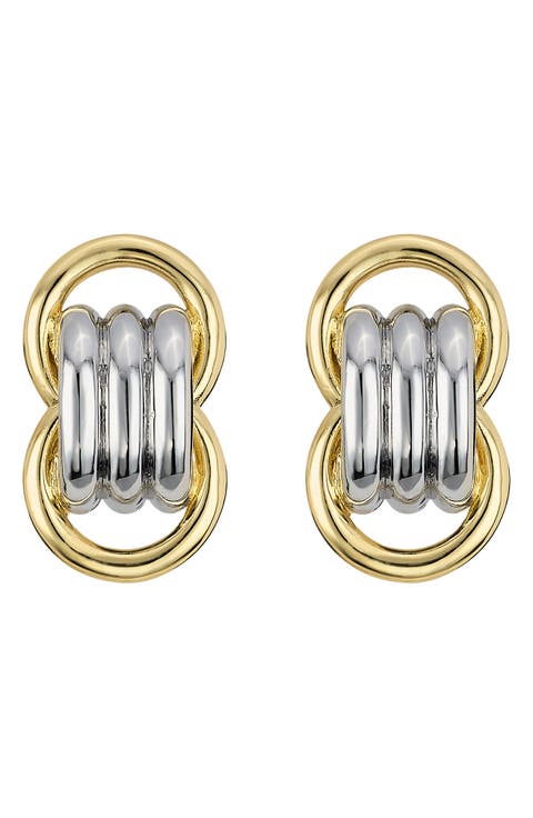 Double Circle Drop Earrings