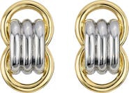 ATHRA LUXE Double Circle Drop Earrings