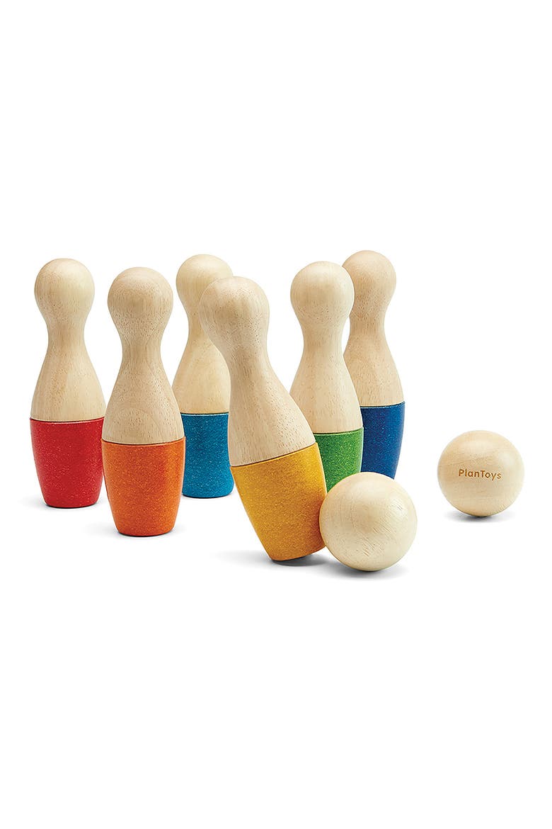 Bowling Wooden Playset, Alternate, color, ASSORTED