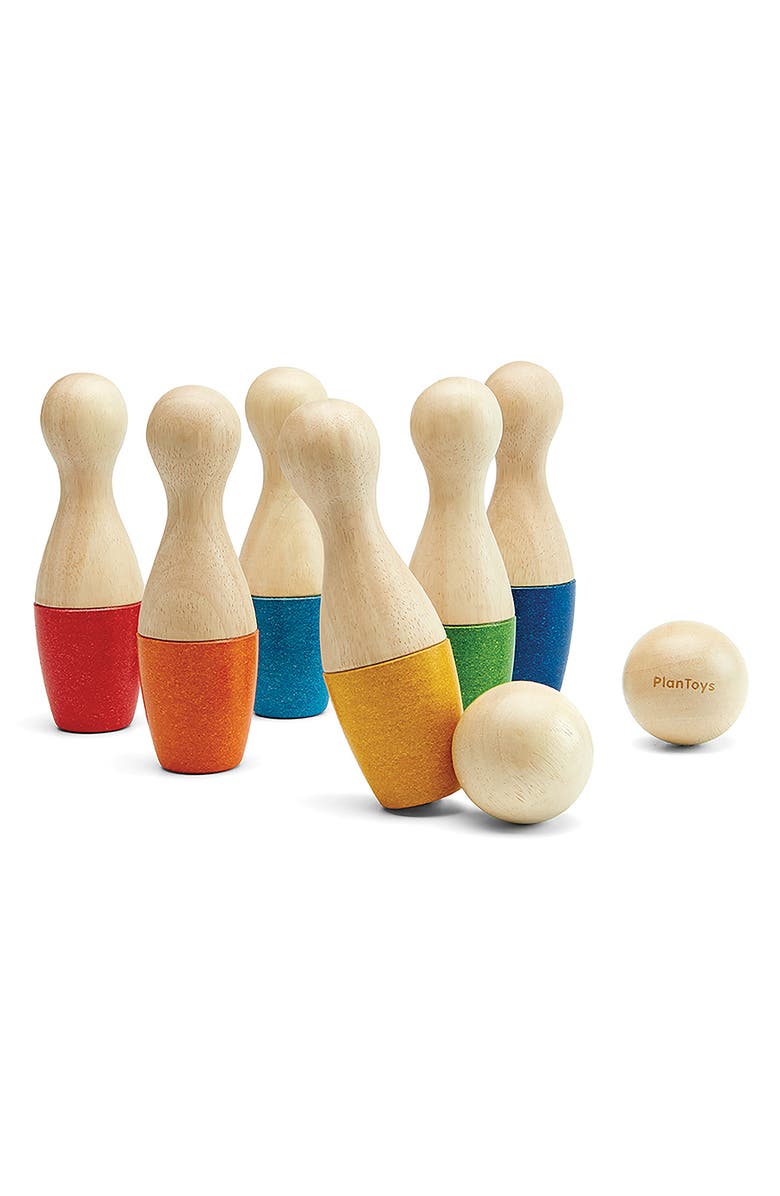 PlanToys<sup>®</sup> Bowling Wooden Playset, Alternate, color, Assorted