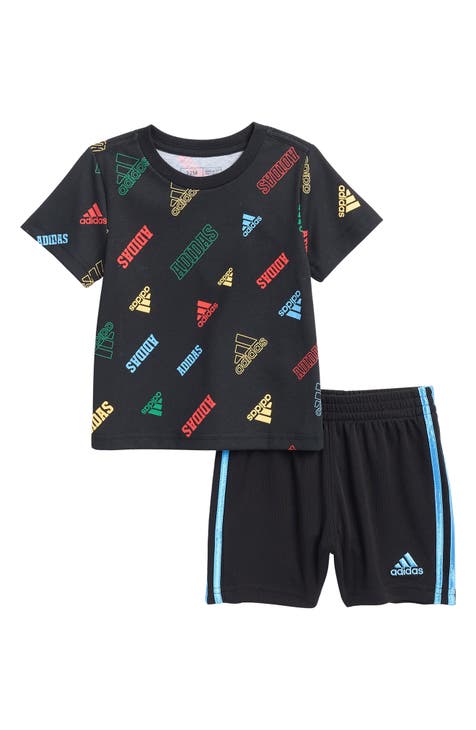 Logo Print Crew Tee & Mesh Shorts (Baby)