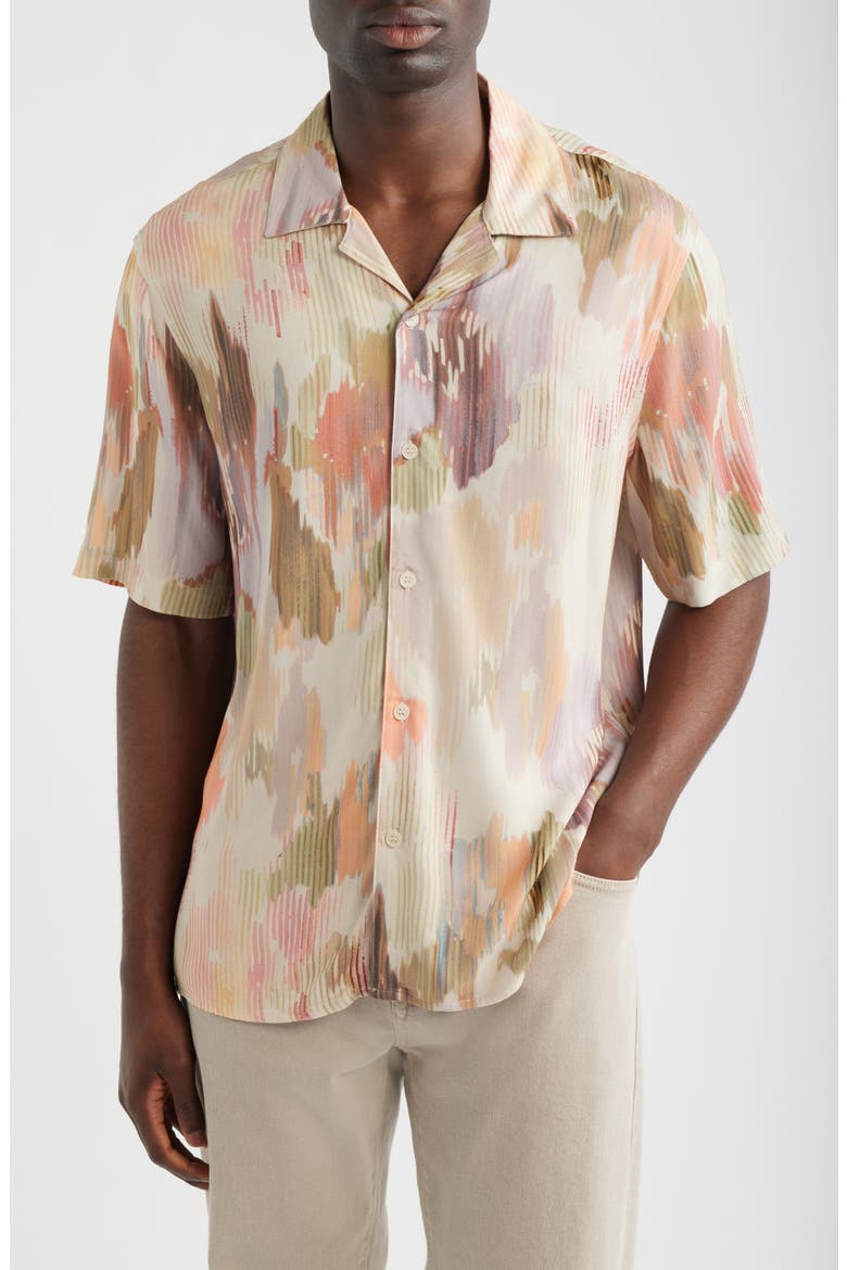 Didcot Corrigated Floral Camp Shirt, Main, color, PASTEL MULTI