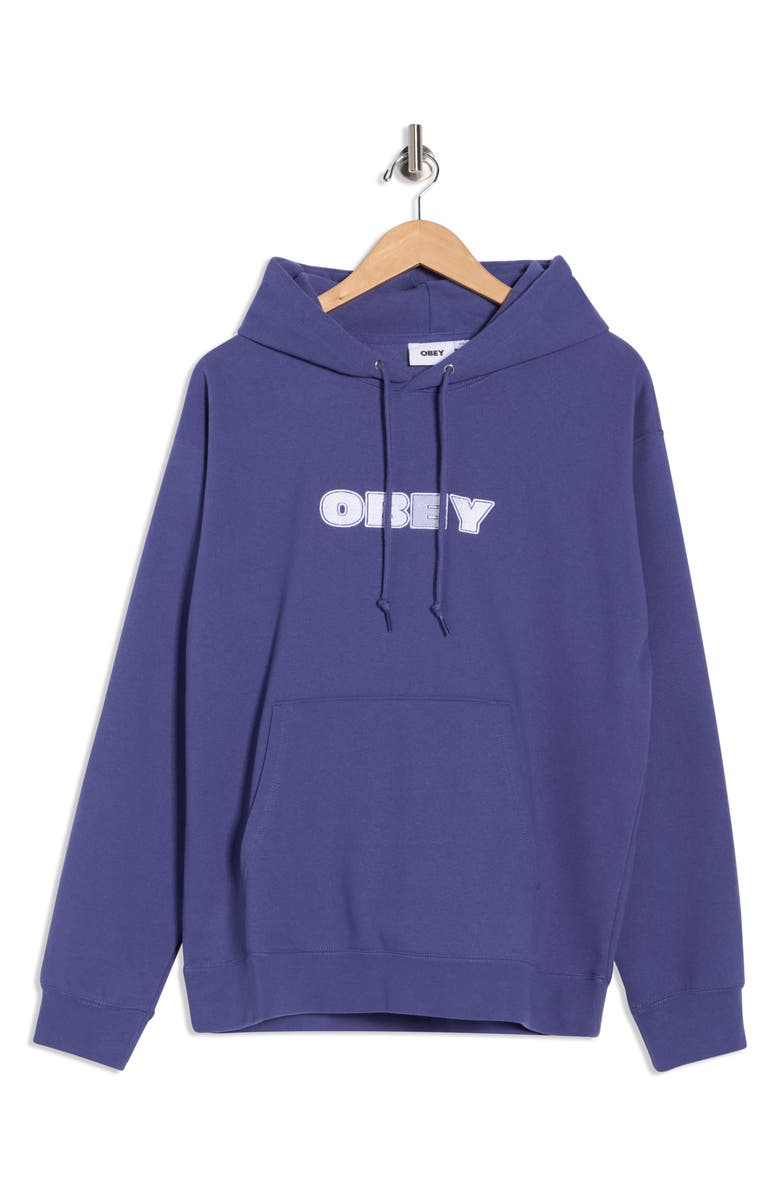 Obey Logo Access Hoodie, Alternate, color, Skipper Blue