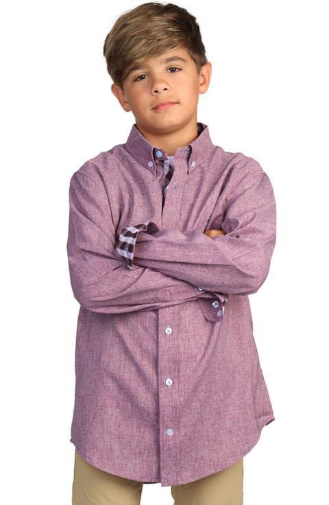 Kids' Textured Mélange Sport Shirt (Big Kid)
