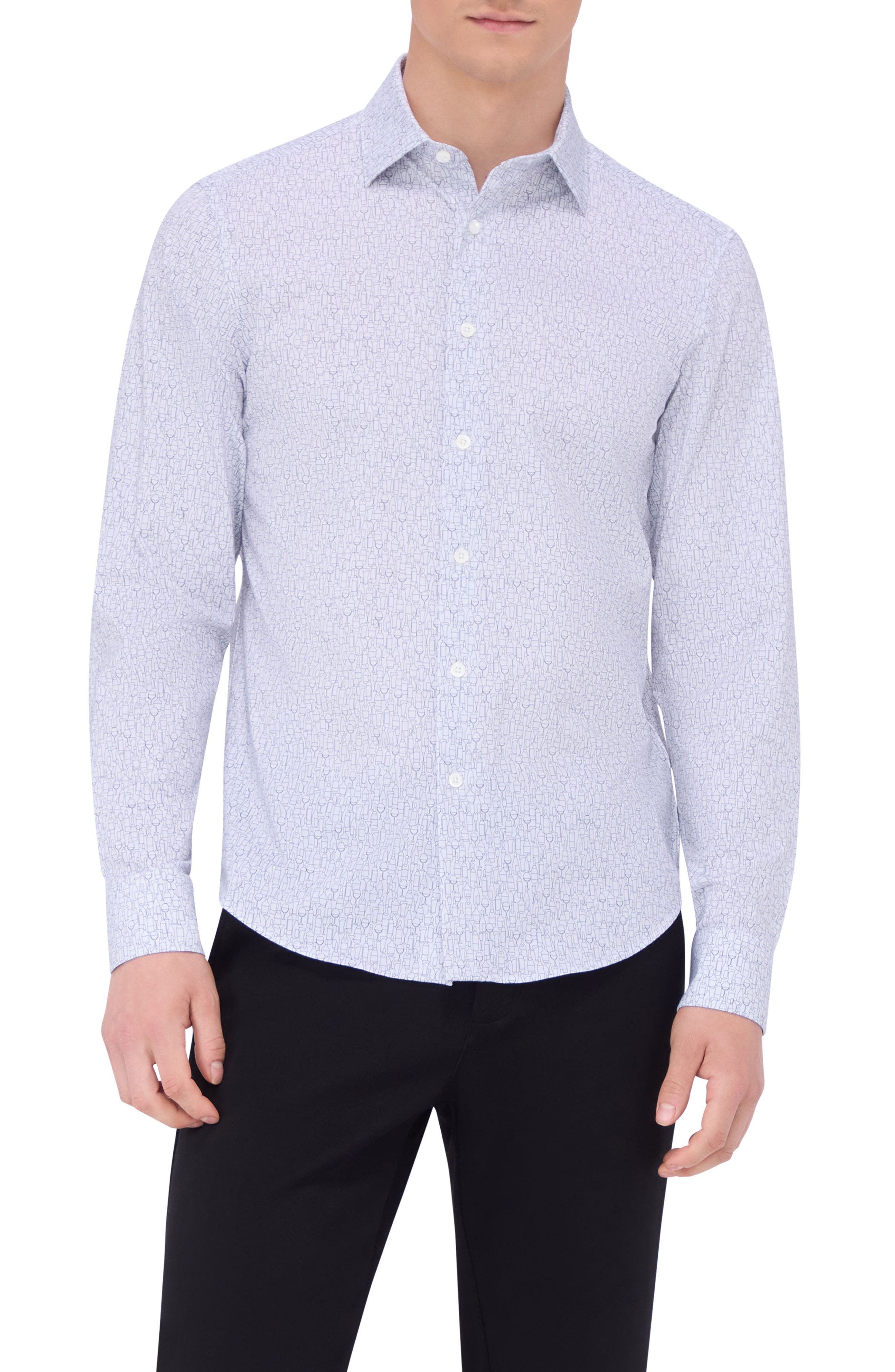 James OoohCotton Barware Print Button-Up Shirt