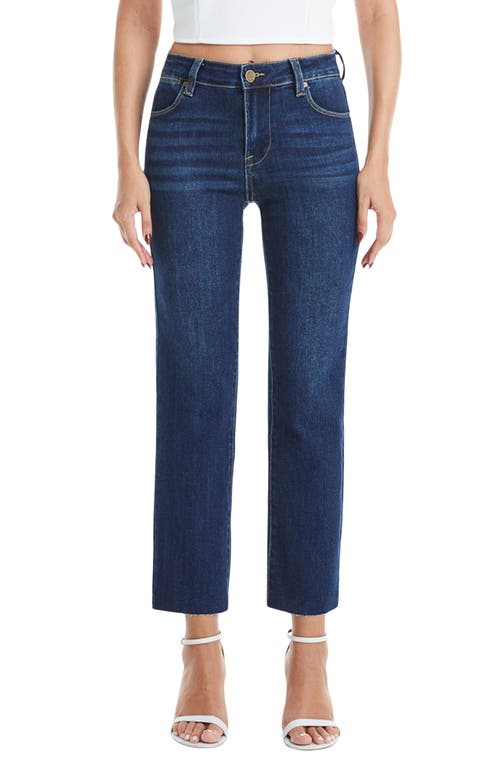 Bayeas Raw Hem High Waist Crop Straight Leg Jeans