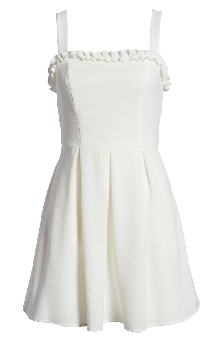 Speechless Ruffle Trim Sleeveless Minidress, Alternate, color,