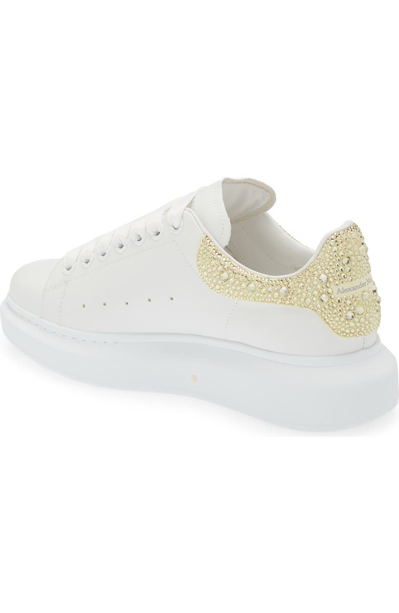 McQueen Oversized Crystal Embellished Sneaker, Alternate, color,