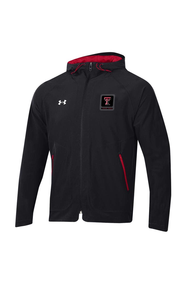 Men's Under Armour Black Texas Tech Red Raiders Unstoppable Raglan Full-Zip Jacket, Alternate, color, Black