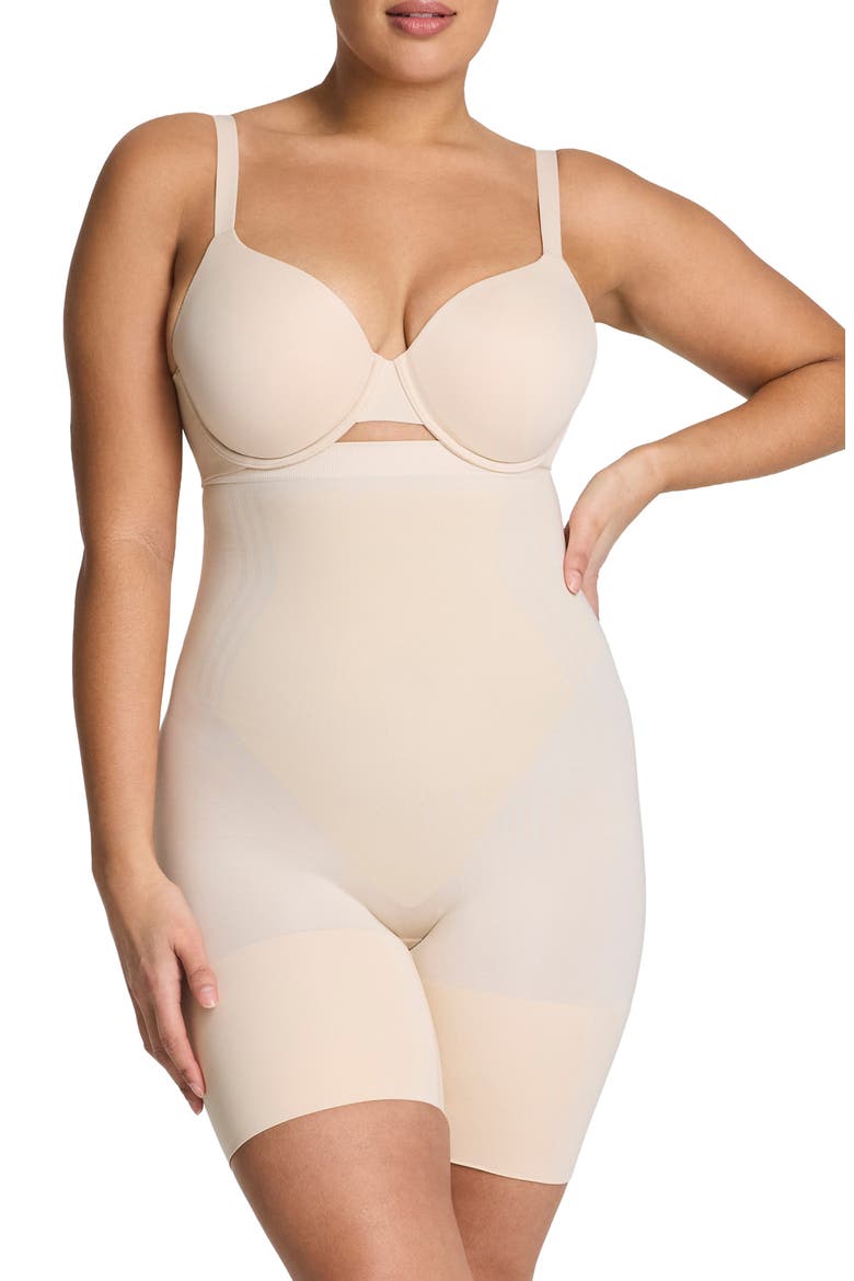 SPANXsculpt™ GoFigure High Waist Shaper Shorts, Main, color, TOASTED COCONUT